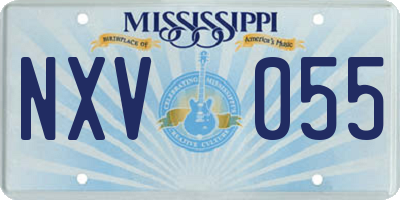 MS license plate NXV055