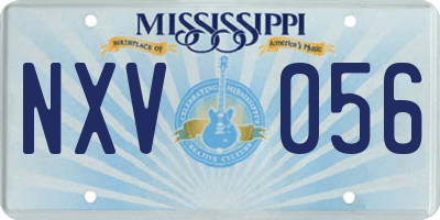 MS license plate NXV056