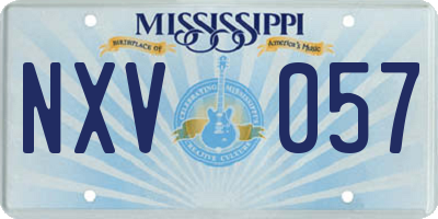 MS license plate NXV057