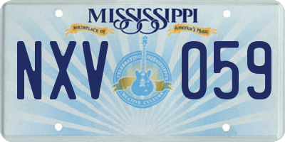 MS license plate NXV059