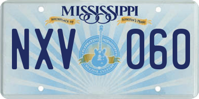 MS license plate NXV060