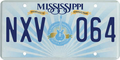 MS license plate NXV064