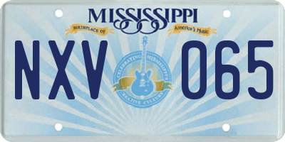 MS license plate NXV065