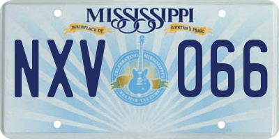 MS license plate NXV066