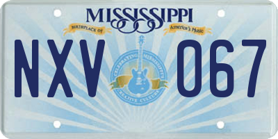 MS license plate NXV067