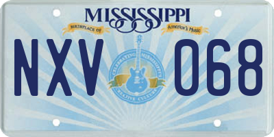 MS license plate NXV068