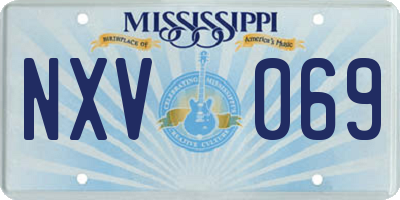 MS license plate NXV069