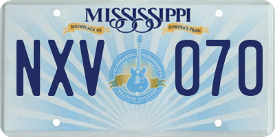 MS license plate NXV070