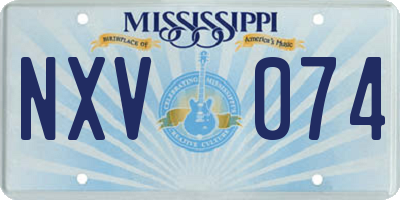 MS license plate NXV074