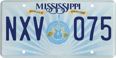 MS license plate NXV075
