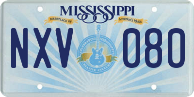 MS license plate NXV080