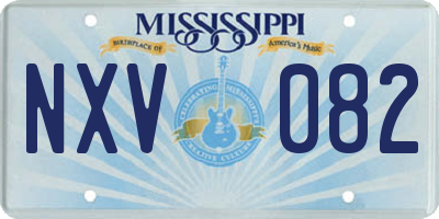 MS license plate NXV082