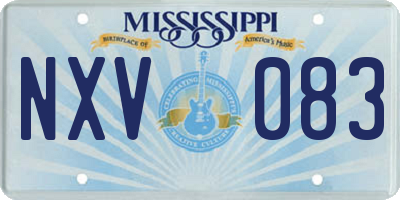 MS license plate NXV083