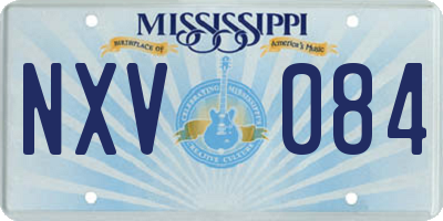 MS license plate NXV084