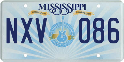 MS license plate NXV086