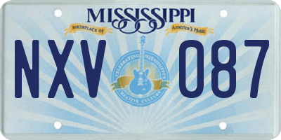 MS license plate NXV087