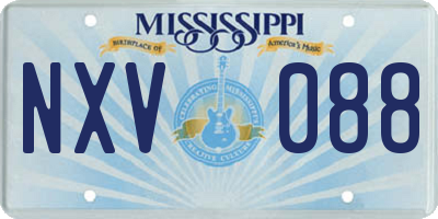 MS license plate NXV088