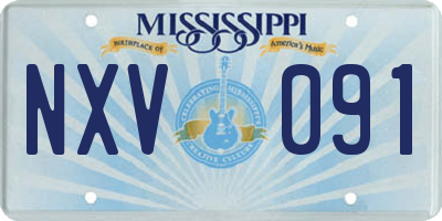 MS license plate NXV091