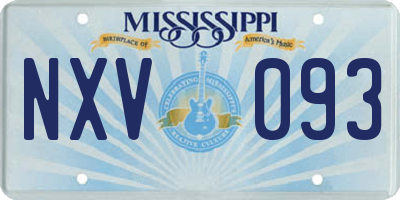 MS license plate NXV093