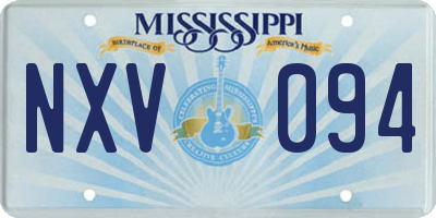 MS license plate NXV094
