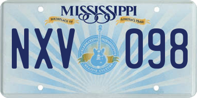 MS license plate NXV098