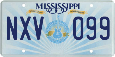 MS license plate NXV099