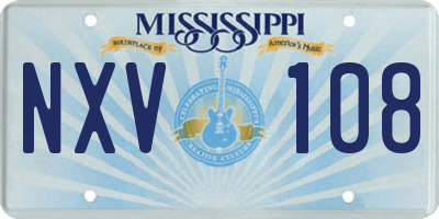 MS license plate NXV108