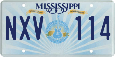 MS license plate NXV114
