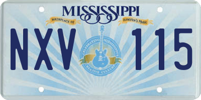 MS license plate NXV115