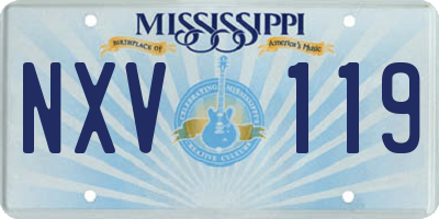 MS license plate NXV119