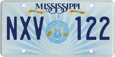 MS license plate NXV122