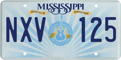 MS license plate NXV125