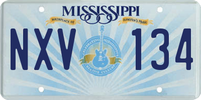 MS license plate NXV134