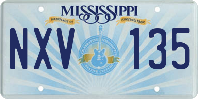 MS license plate NXV135