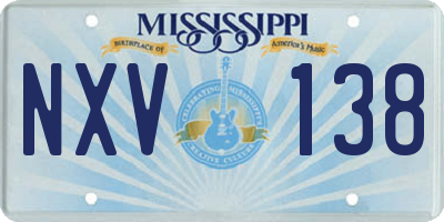 MS license plate NXV138