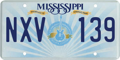 MS license plate NXV139