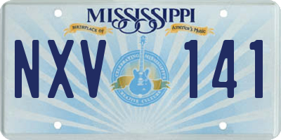 MS license plate NXV141