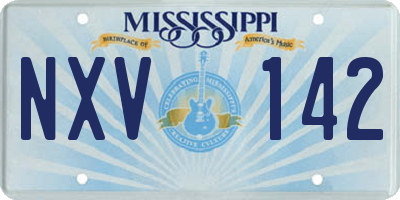 MS license plate NXV142