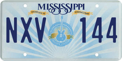 MS license plate NXV144
