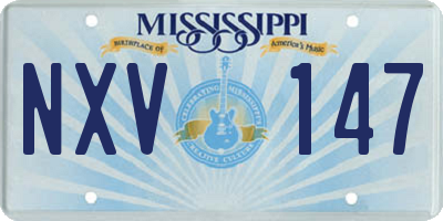 MS license plate NXV147