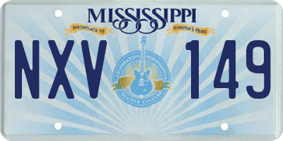 MS license plate NXV149