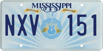 MS license plate NXV151