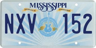 MS license plate NXV152
