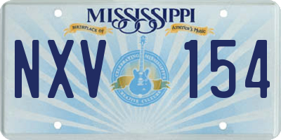 MS license plate NXV154