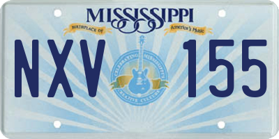 MS license plate NXV155