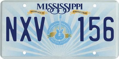 MS license plate NXV156
