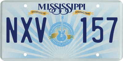 MS license plate NXV157