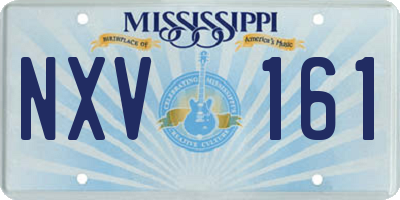 MS license plate NXV161