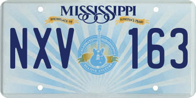 MS license plate NXV163
