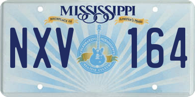 MS license plate NXV164